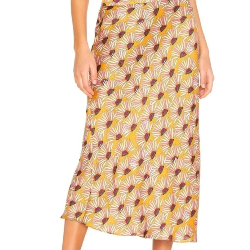 Free People Normani‎ printed bias cut skirt